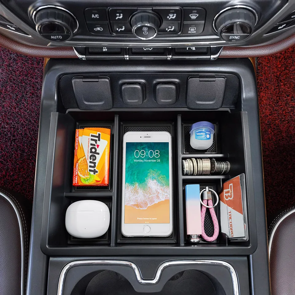 Vehicle OCD - Center Console Organizer for Chevy Silverado 1500 / GMC Sierra 1500 (2019-2025) and 2500/3500 HD (2020-2025) (40/20/40 seat ONLY) - Made in USA - SLX160, Center & Floor Consoles - Canada