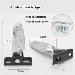 High - Quality Aluminum Alloy Foldable Bike Pedal - Universal Electric Vehicle Accessory (Silver)