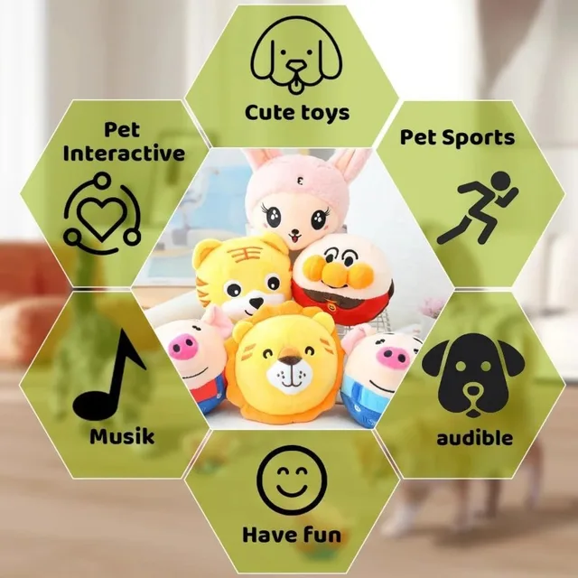 Cute Style Interactive Playing Dog Toy Cartoon Design Safe & Durable Suitable for Puppies & Adult Cats Dogs Toy Indoor Play 2