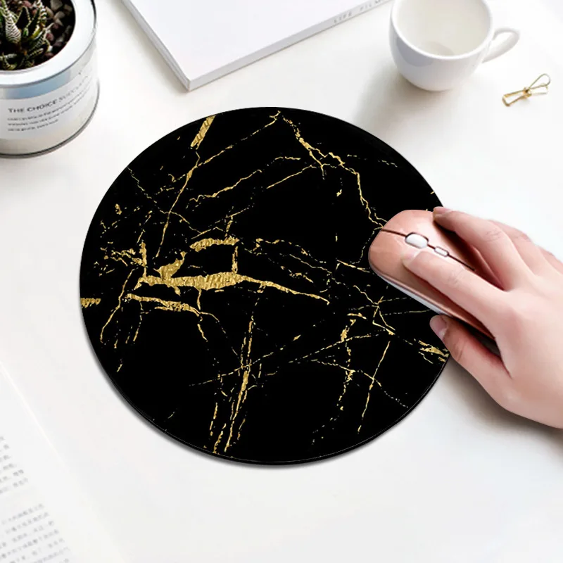 Round Mouse Pad Non-slip Rubber Base Small Mouse Pads for Office Home