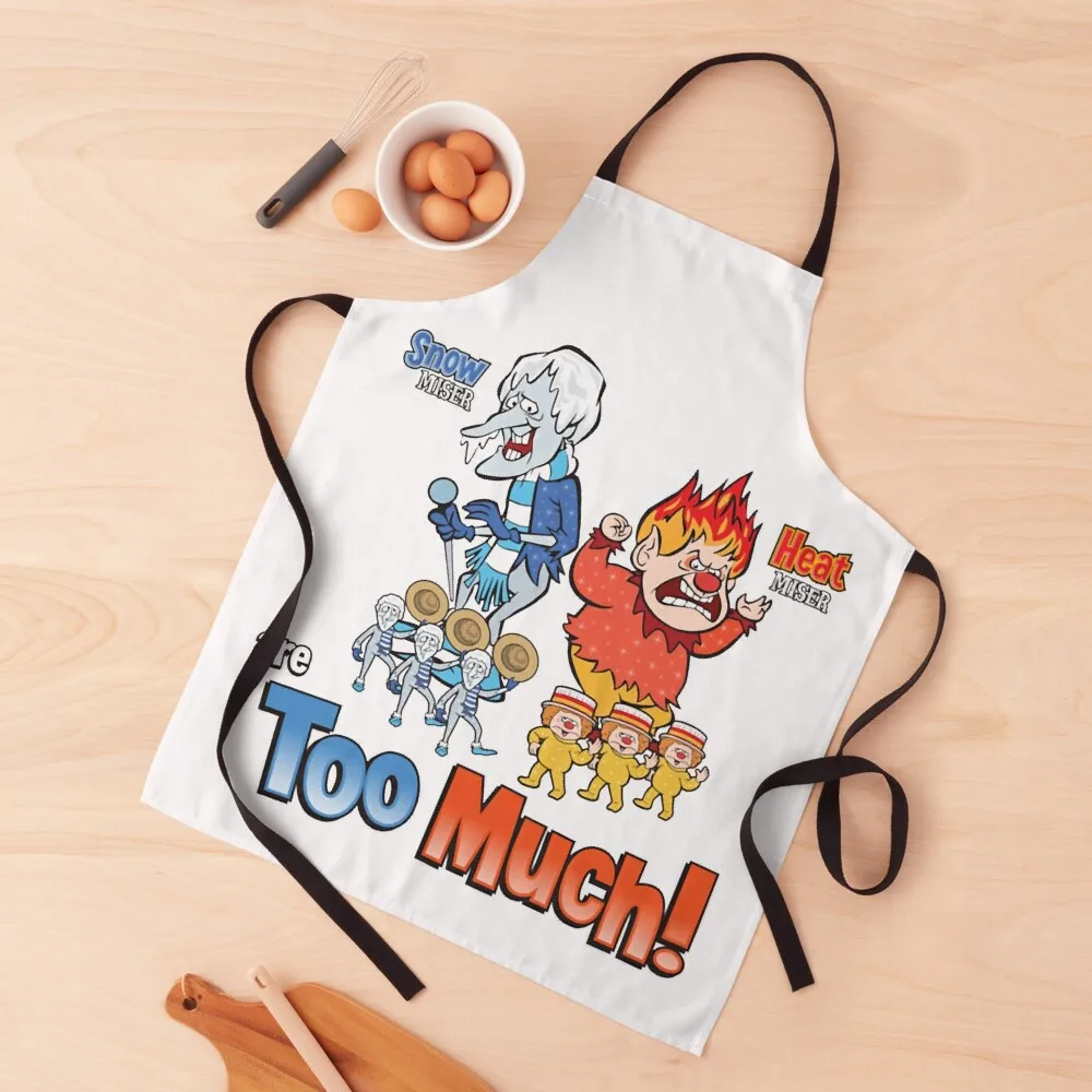 

Claymation Snow MiserBrothers Too Much! Gift For Fan Apron Kitchen Aprons Men Barista Apron