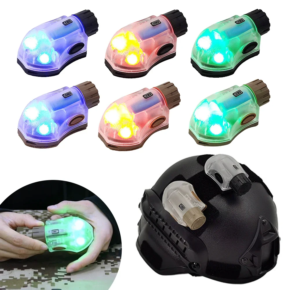 1Pc Sport Helmet Light Blue Red IR Strobe Waterproof Outdoor Survival Safety Signal Flash LAMP Light for Outdoor Sports Hunting