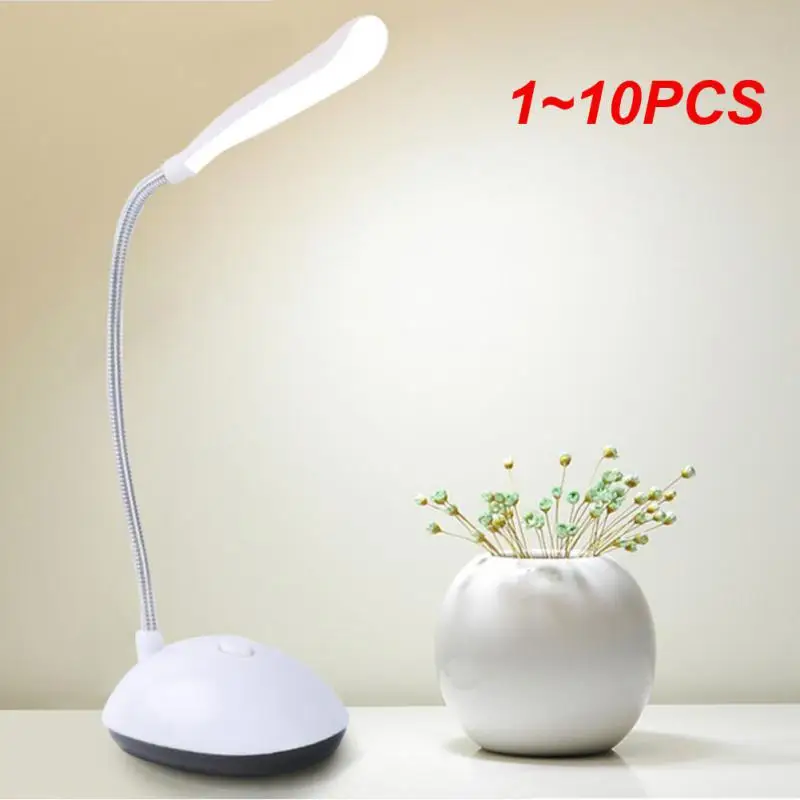 

1~10PCS Table Reading Lamp For Study LED Desk AAA Battery Powered Lamp No Include Dimmiable Mini Smart Rechargeable Eye