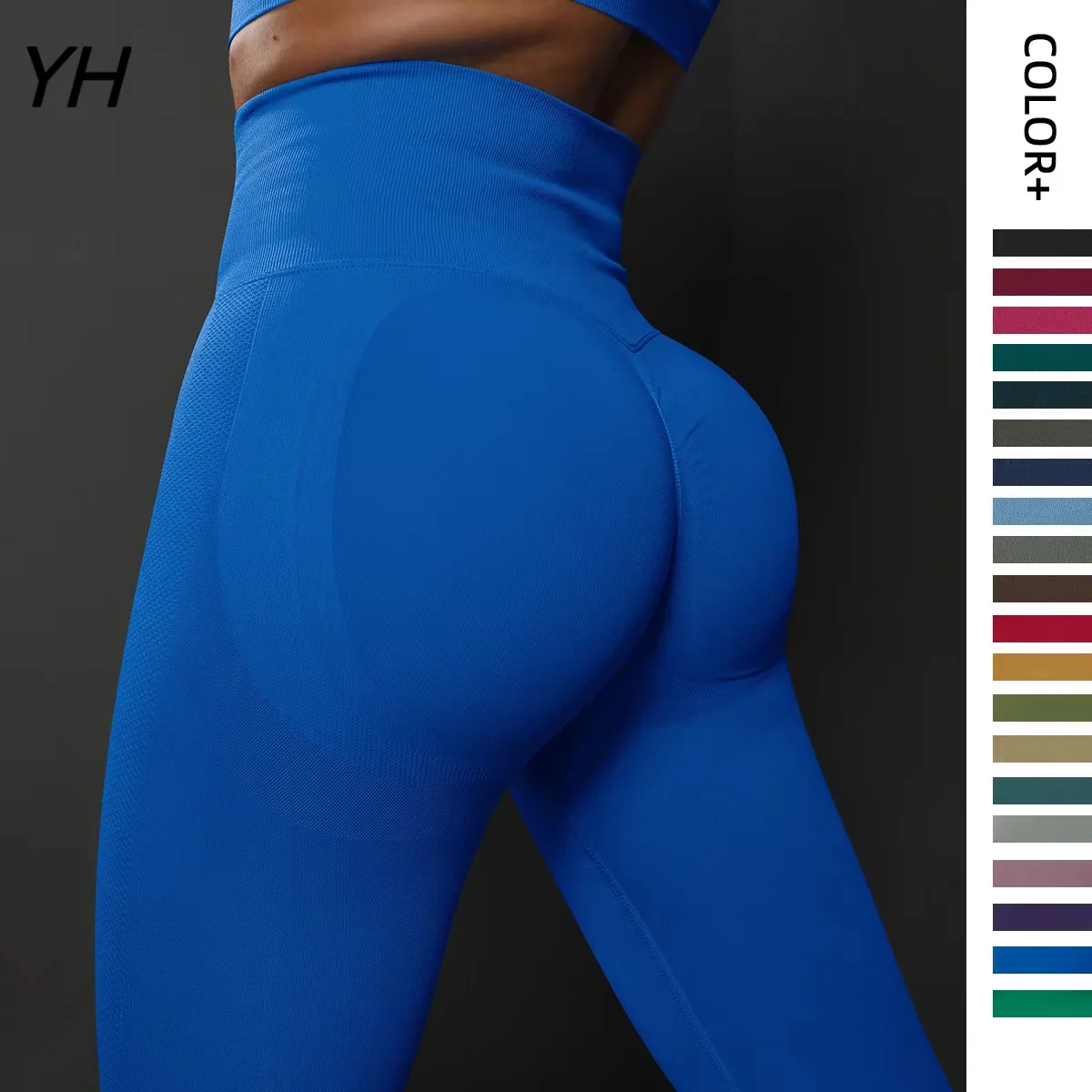 Autunno Seamless Yoga Pant High Elastic Sports Fitness Legging Donna Vita Alta Palestra Scrunch Butt Running Leggings Da Allenamento