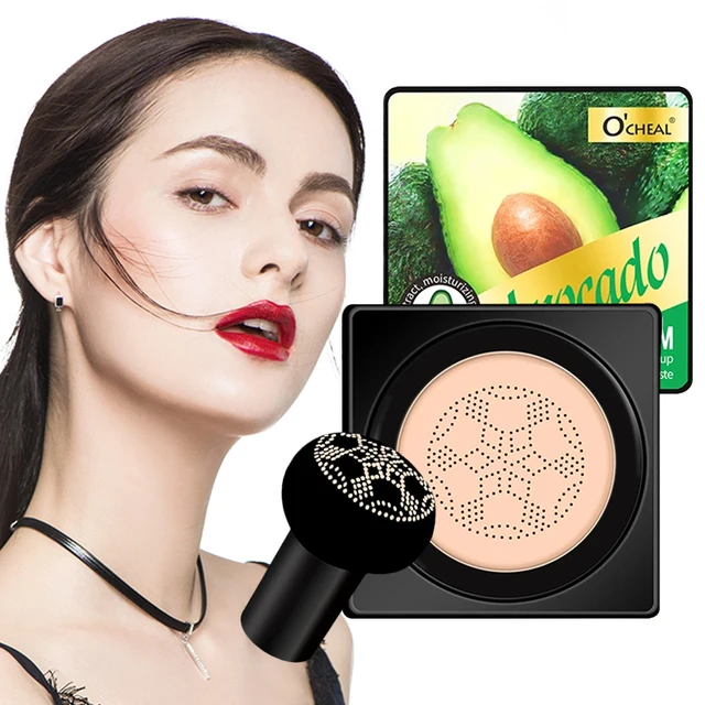 Air Cushion CC Cream Mushroom Head Puff Moisturizer Concealer Brightening BB Cream Waterproof Face Base Beauty Makeup Cosmetics 1
