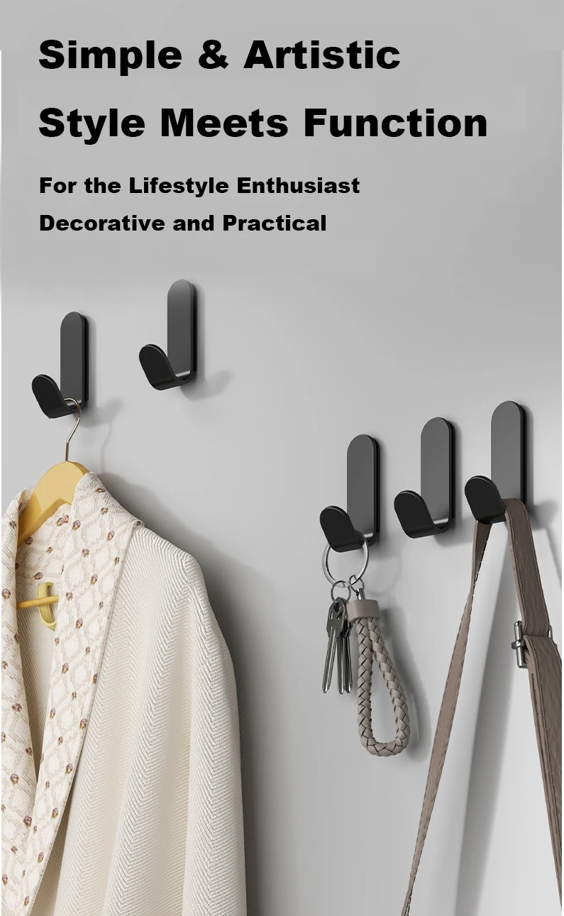 Robuste Klebehaken, ohne Bohren, Wandhaken für Küche, Badezimmer, Tür, starke, klebrige Kleiderbügel für Mantel, Handtuch, Organizer – Detail 2