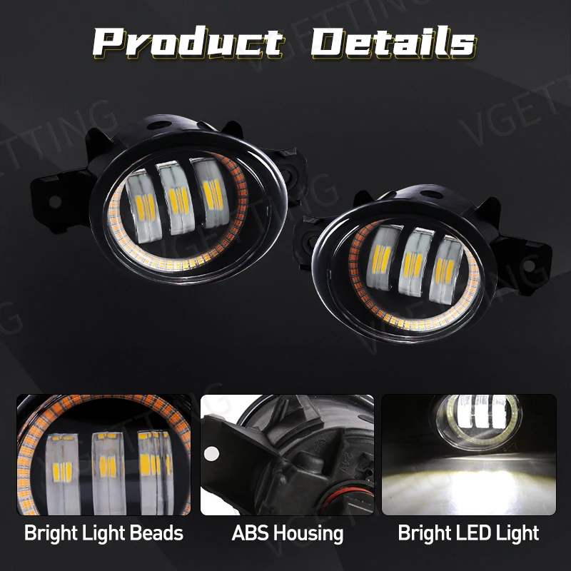 Противотуманные фары Angel Eye для Nissan Altima Sylphy Bluebird Versa Urvan Note X-Trail T30 Rogue T32 Fuga Y50, светодиодные дневные ходовые огни (art.: 3920bef877145) - 3920bef877145