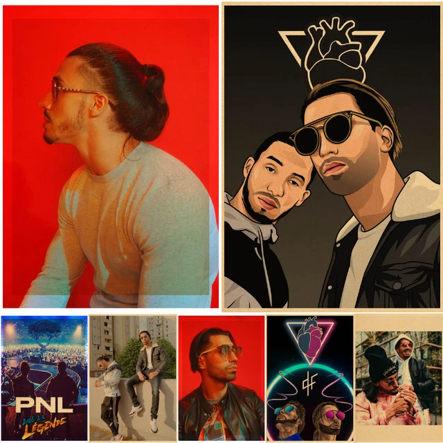 Pnl Poster Rapper Vert Rap Hip Hop Singer Low Poly Painting Kraft