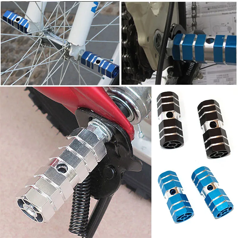 범용 육각형 풋 스턴트 페그 액슬 페달 부품, BMX MTB 페달 풋 페그, 알루미늄 합금 리어 페그, 핫