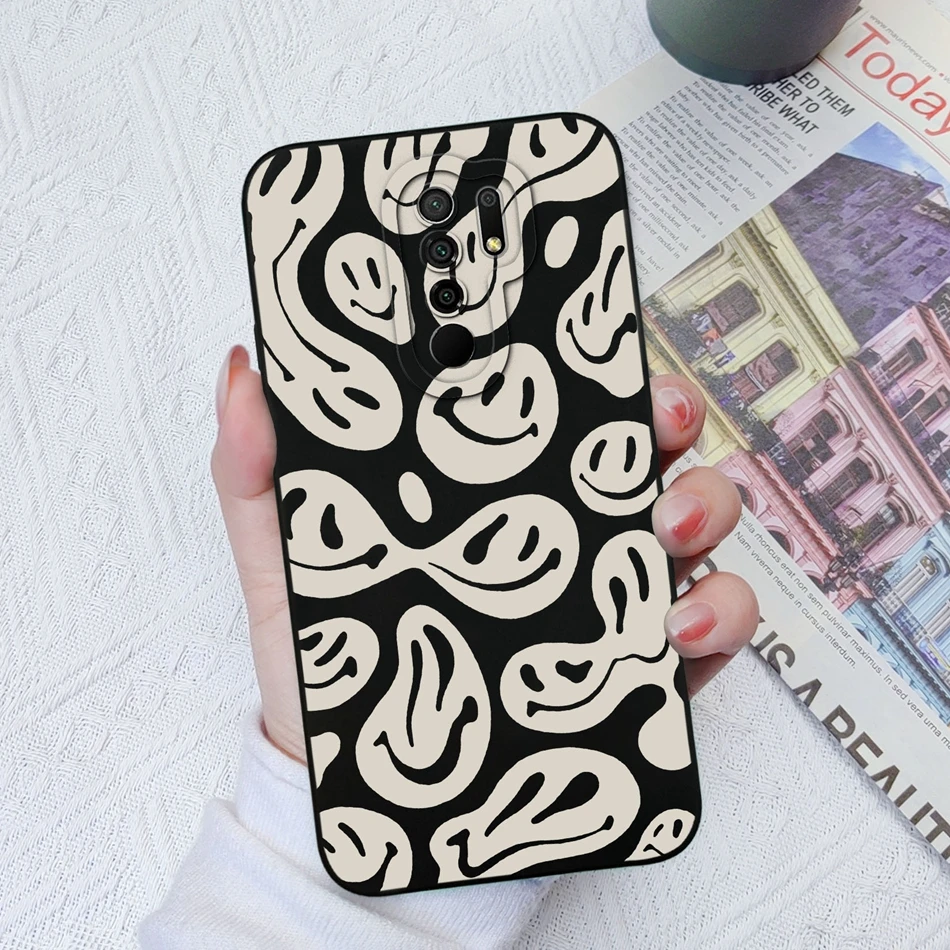 thumbnail image 1 of Case For Xiaomi Redmi 9 9A 9C Colourful Liquid Silicone Anti Slip Phone Back Cover For Redmi 9 A C Full Protection Shell Bumper, 1 of 5