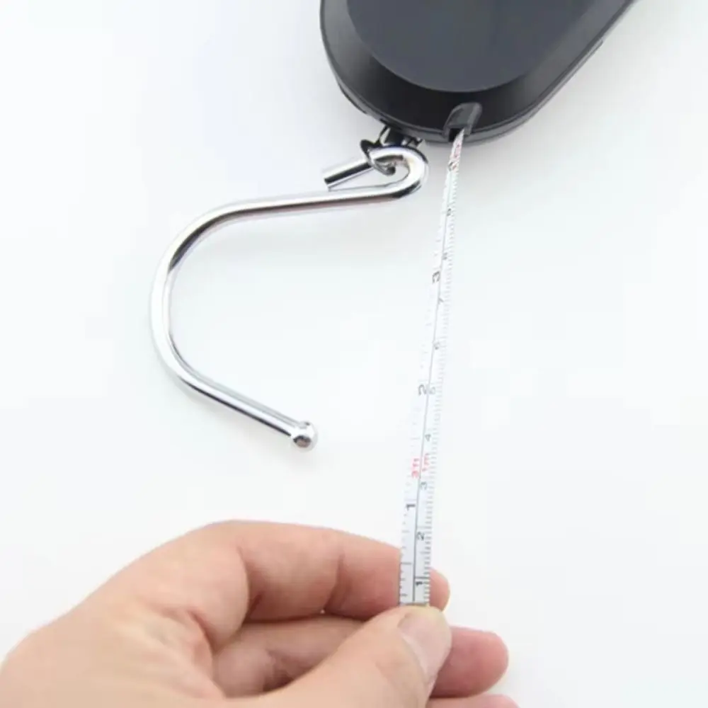 Compact Durable Portable Electronic Luggage Hanging Scale with Built-in Tape Measure