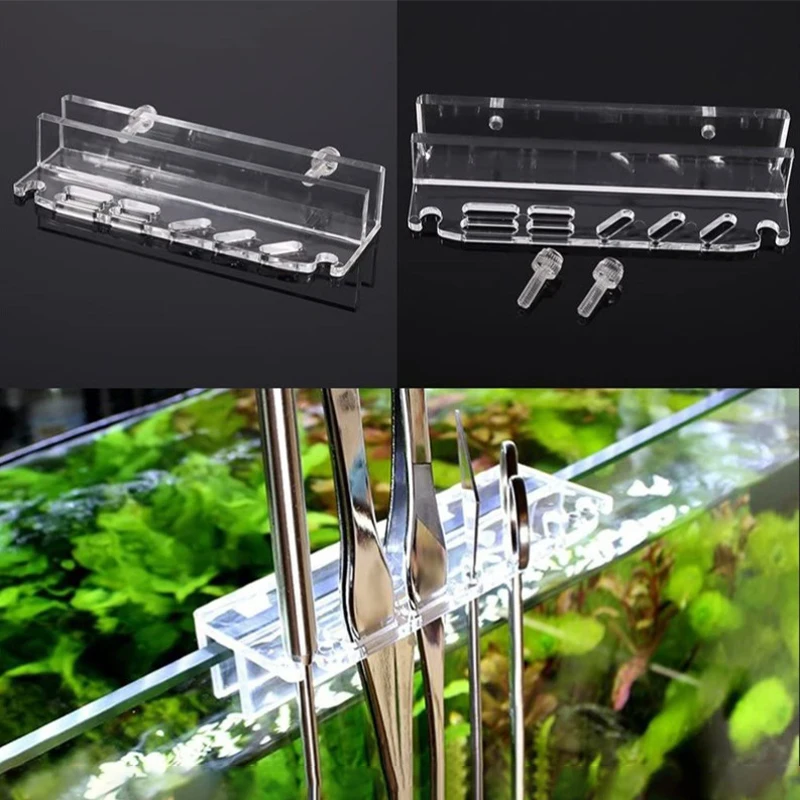 

Aquarium Plant Tools Storage Rack Acrylic Holder For Tweezer Scraper Scissor Water Plants Grass Maintenance Tool