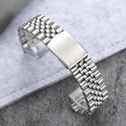 Elegant Stainless Steel Metal Watch Band - Universal Wristband - 22mm (Silver)
