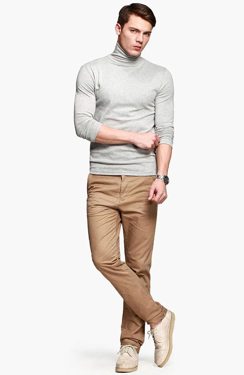 PlatiNum Men's Turtleneck Tee - Fit Detail