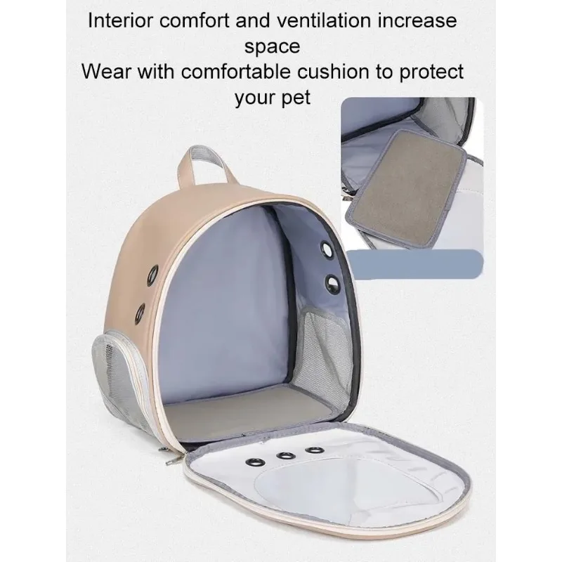 Portable Transparent Pet Backpack Foldable Outdoor Carrying Cats Bag Breathable Travel Bags for Kittens/Dogs Going Out Pets Bag