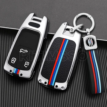 Custodia/cover per Chiave/telecomando in metallo Audi A4 B9 A5 A6L A6 S4 S5 S7 8W Q7 4M Q5 TT TTS RS Coupe accessori per lo Styling - Nuova auto in metallo custodia per chiave a distanza per Audi A4 B9 A5 A6L
