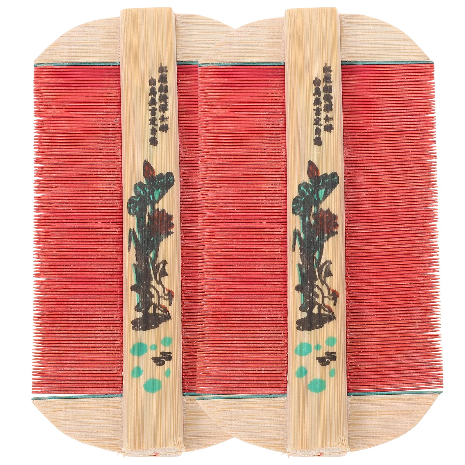 

2Pcs Combs Nit Combs Combs Wallet Comb Remover Wooden Hair Combs Comb Double- side Comb for Men