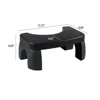 Portable Black Toilet Stool Set of 3 Adults Children Bathroom Potty Lifting Legs Smooth Defecation Easy Clean Anti Slip 8.66"D x 3