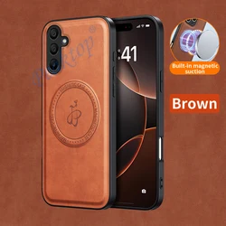 Magnetic Anti - Scratch Phone Case with Ring Holder and Wireless Charging Compatibility for Only Case (Light brown)