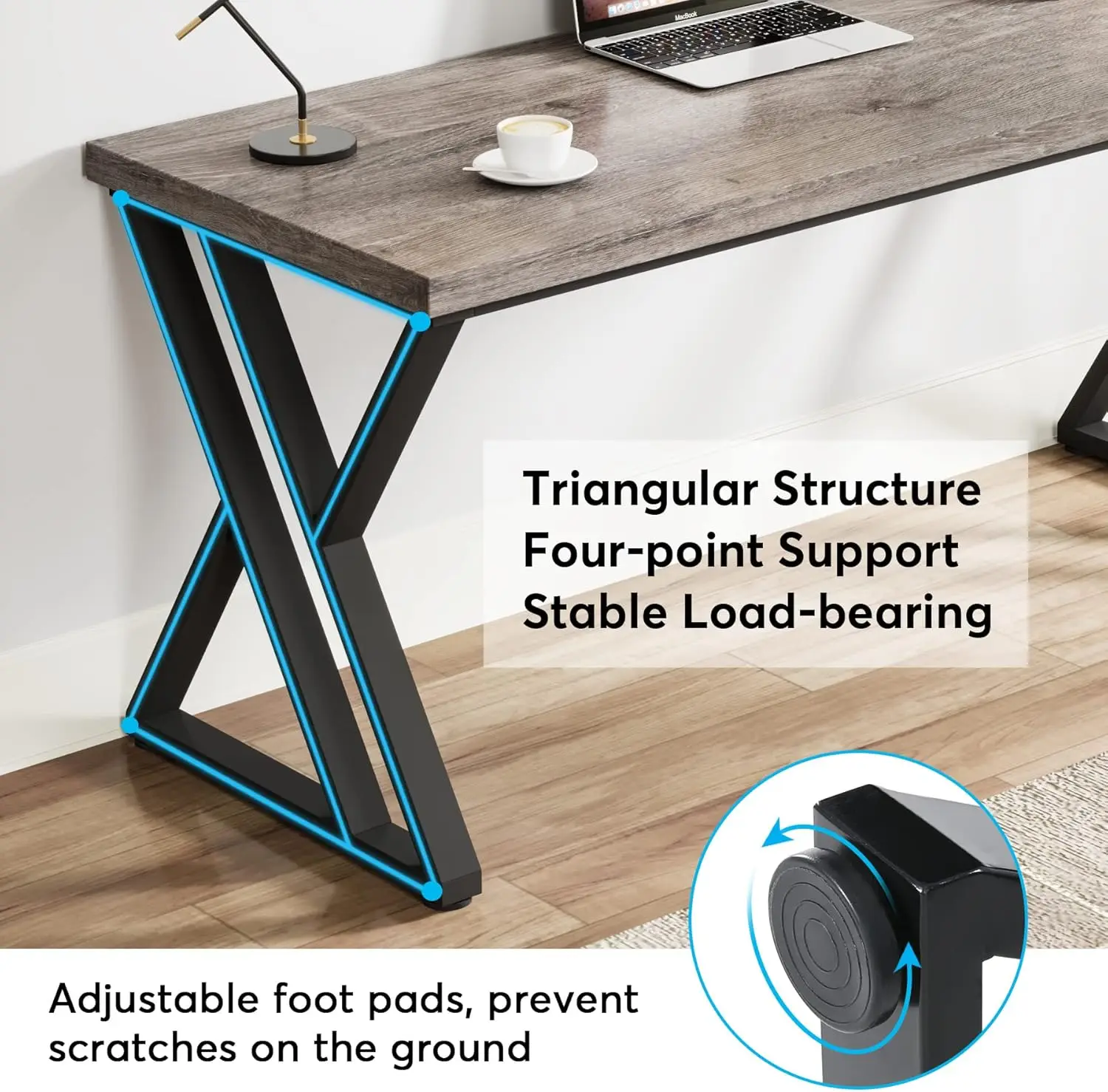 مكتب كمبيوتر للكتابة، طاولة دراسة شديدة التحمل مقا...