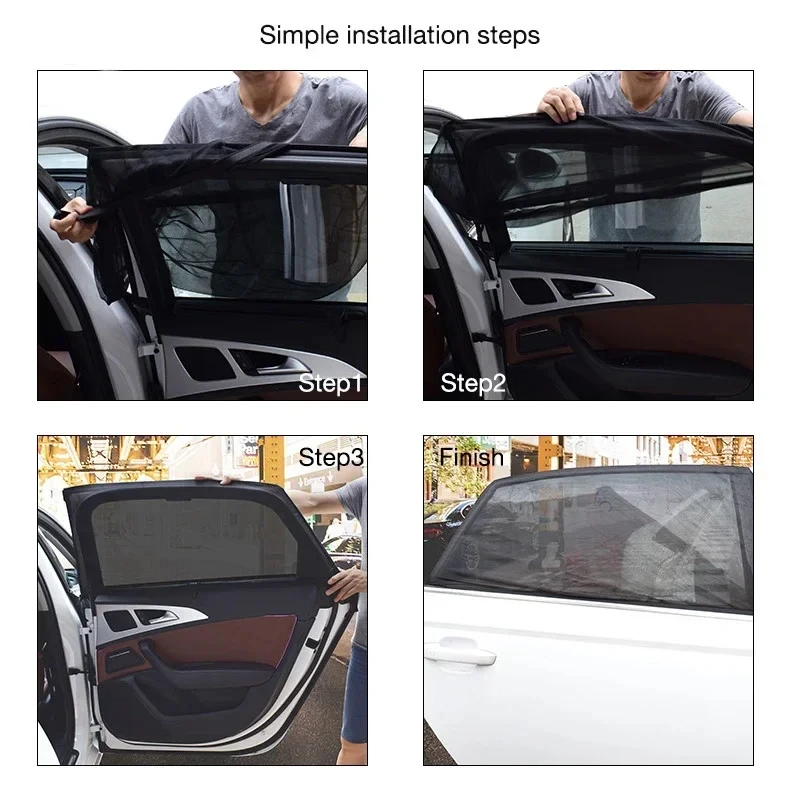 Car Window Sunshade Anti-mosquito Insulation UV Protective Mesh Reflective Window Film for Sedan SUV