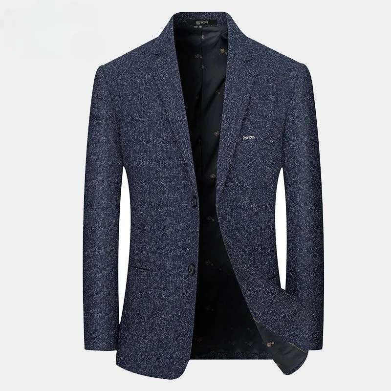 

2023 Spring New Casual Cotton Suit Blazer Jacket Men Classic Style Fashion Slim Retro Blazer Coat Male Brand Clothing D111