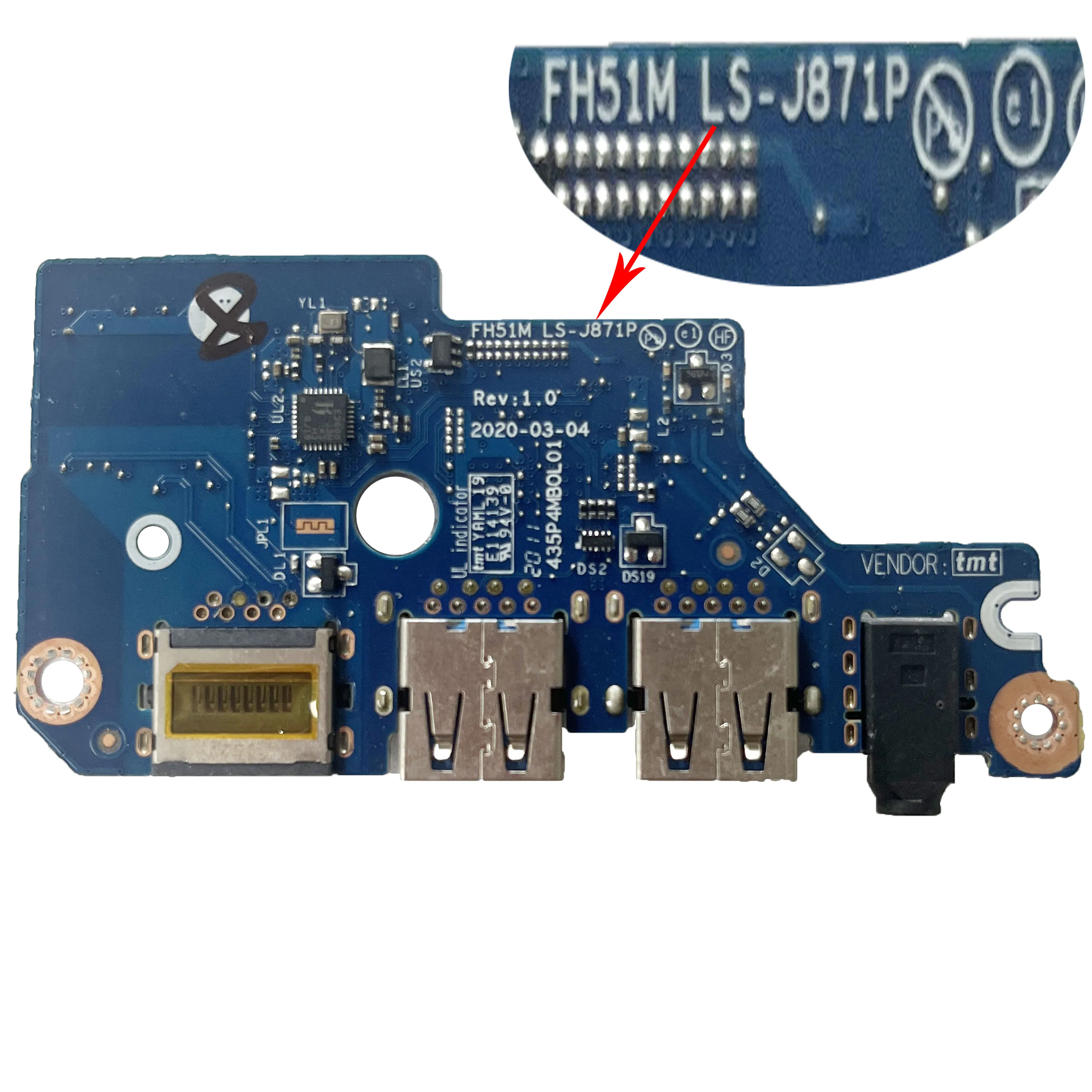 Placa Usb Original para Acer Nitro An51555 56 57 44 45 46 N20c1 Ls-j871p Ls-j881p Ls-k851p Ls-l031p 100 Testado Novo - Imagem 6