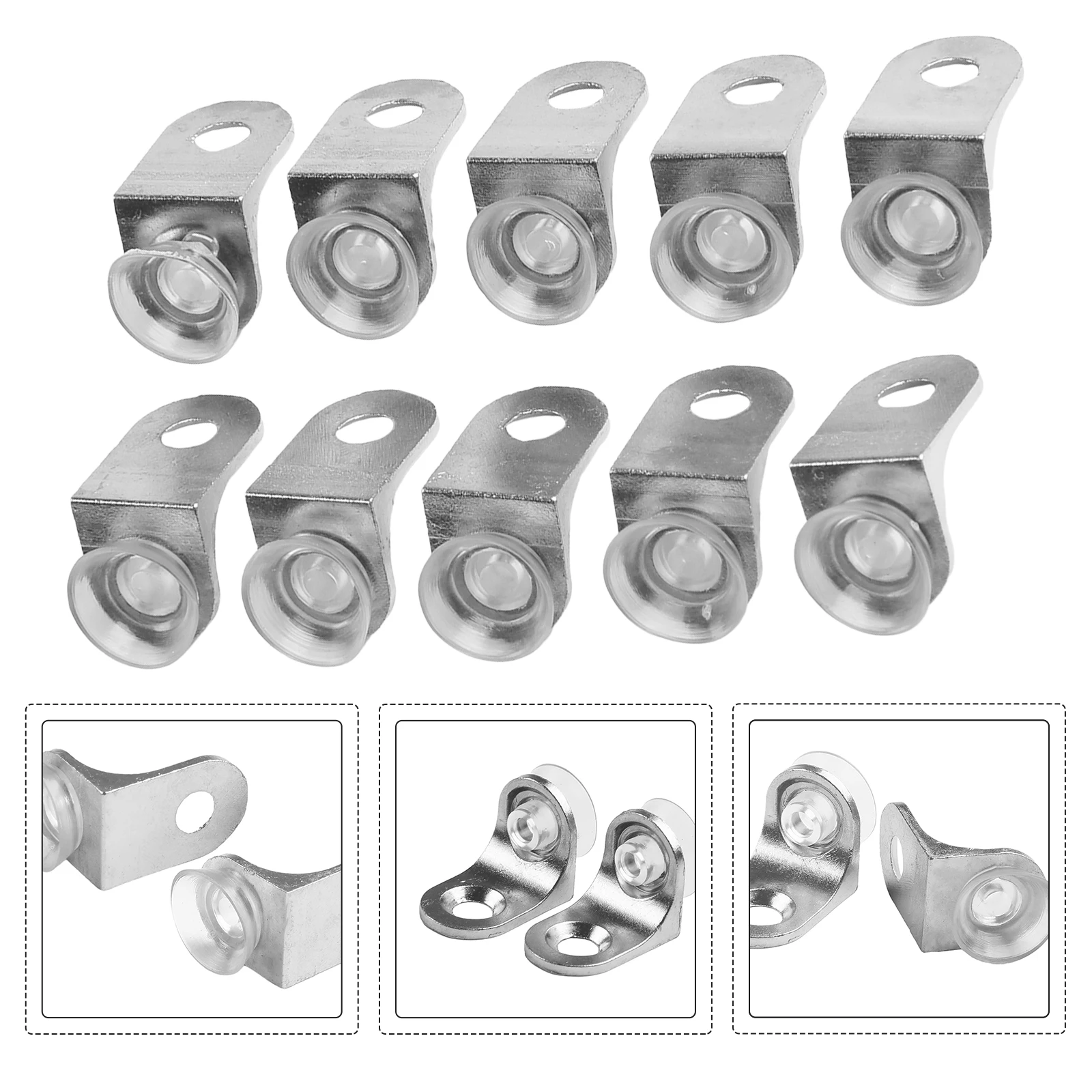 

High Quality Shelf Bracket Made of Zinc Alloy Perfect for Partitioning Closets Cabinets and Bookshelves 10 Piece Set