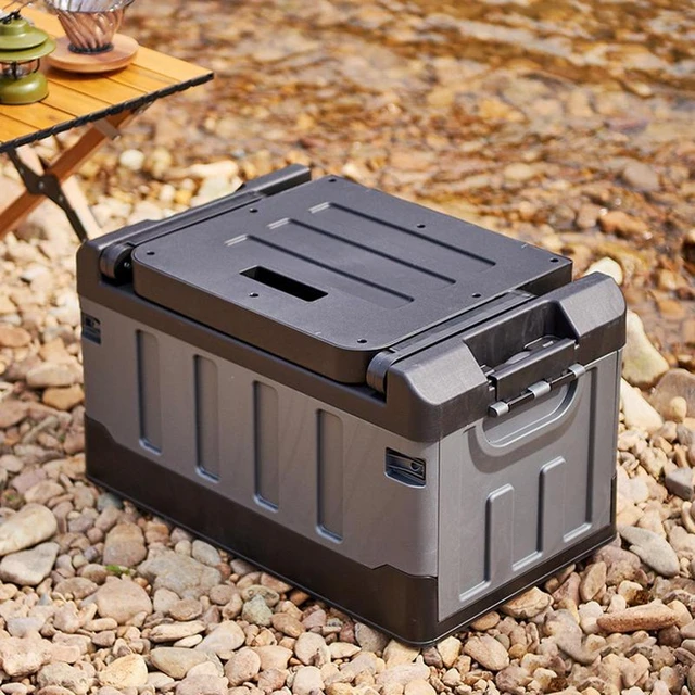 Fishing Tackle Box With Backrest Foldable Storage Organizer