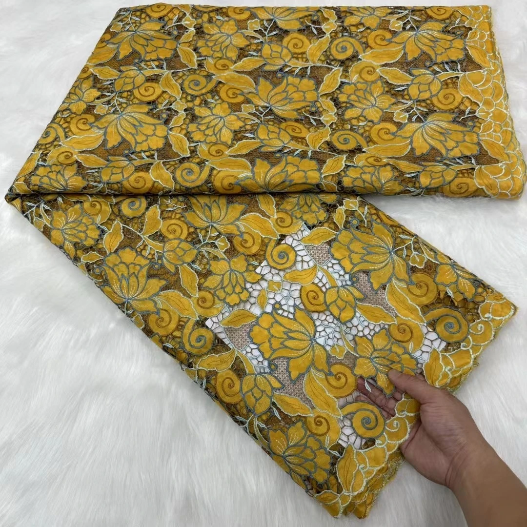 

Высокое качество, искусственная ткань, вышивка блестками, ткань из французского гипюра для шитья, 5 ярдов, 2024