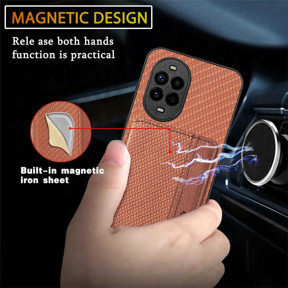 Leather RFID Protection Card Holder Wallet with Magnetic Stand and Flip Cover