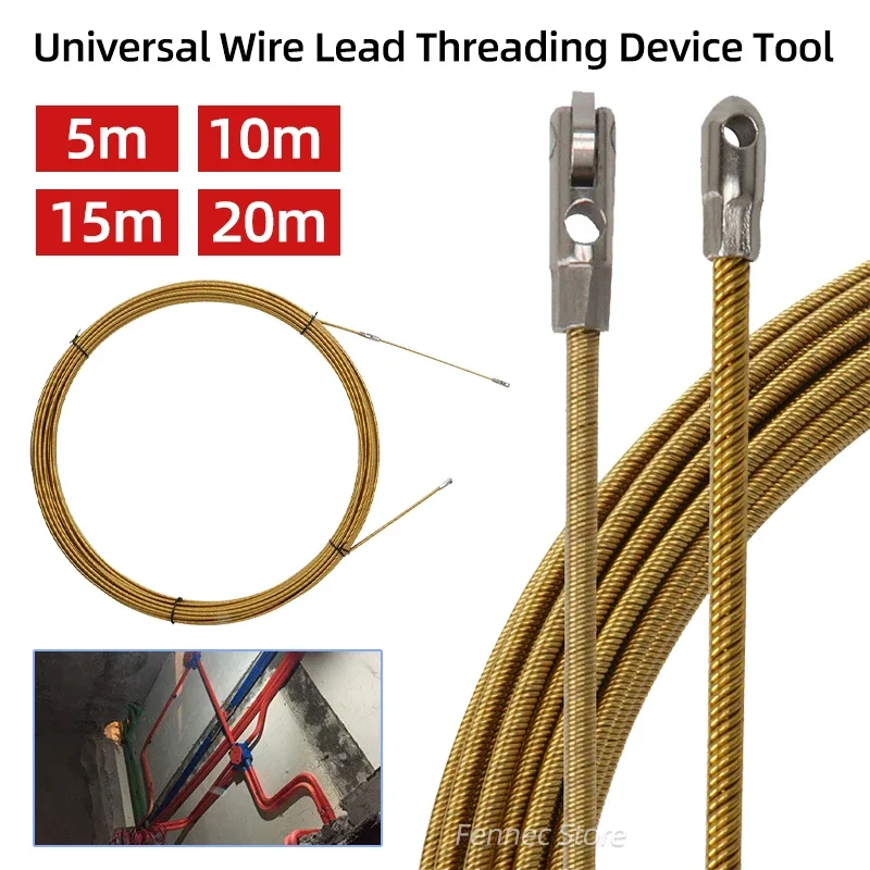 Universal Wire Lead Threading Device Tool Rope Pulling Device for Electricians with Pulley Threading of Cable Wire