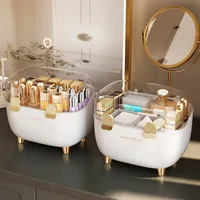 Lipstick Holder Organizer with Lid Clear Acrylic Lipstick Display Stand Container Dustproof Beauty Makeup Organizer for Cosmetic 2