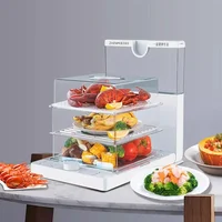 ZHENMI three layers  Folding electric steamer multi-function household automatic transparent cooking machine with large capacity 1