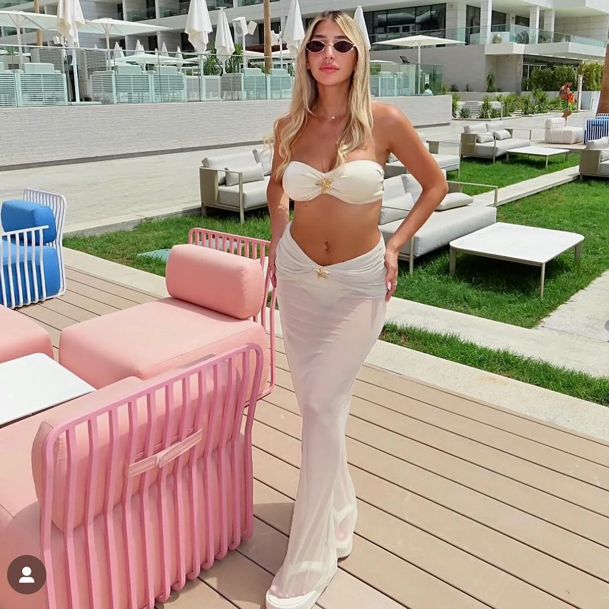 Female 2 Piece-Set Beach Holiday Long Skirt Casual Patchwork Sexy Backless Bikini Swimwear Outfits Women's Maxi Skirt Sets