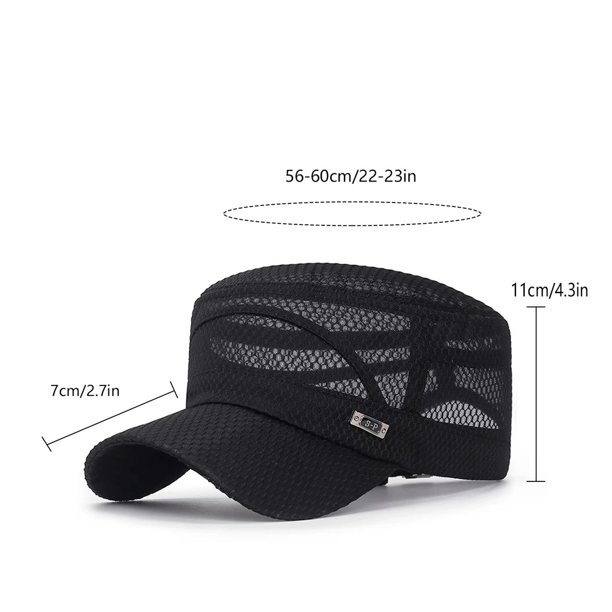 Summer New Hat Men's Flat Cap Casual Outdoor Sunshade Hat Mesh Breathable Fishing Hat Peaked Cap Hiking Mountaineering Picnic