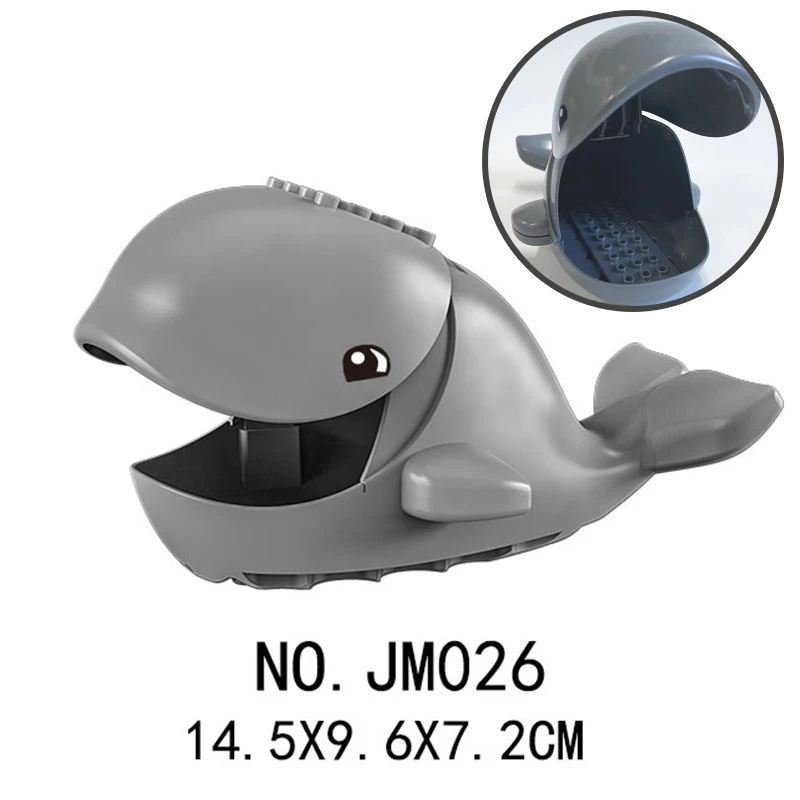 Animal Building Blocks Whale SHark DIY Panda Action Figure Leopard Crocodile Models Children Dog Cow Gorilla Toys Animals Gifts 5