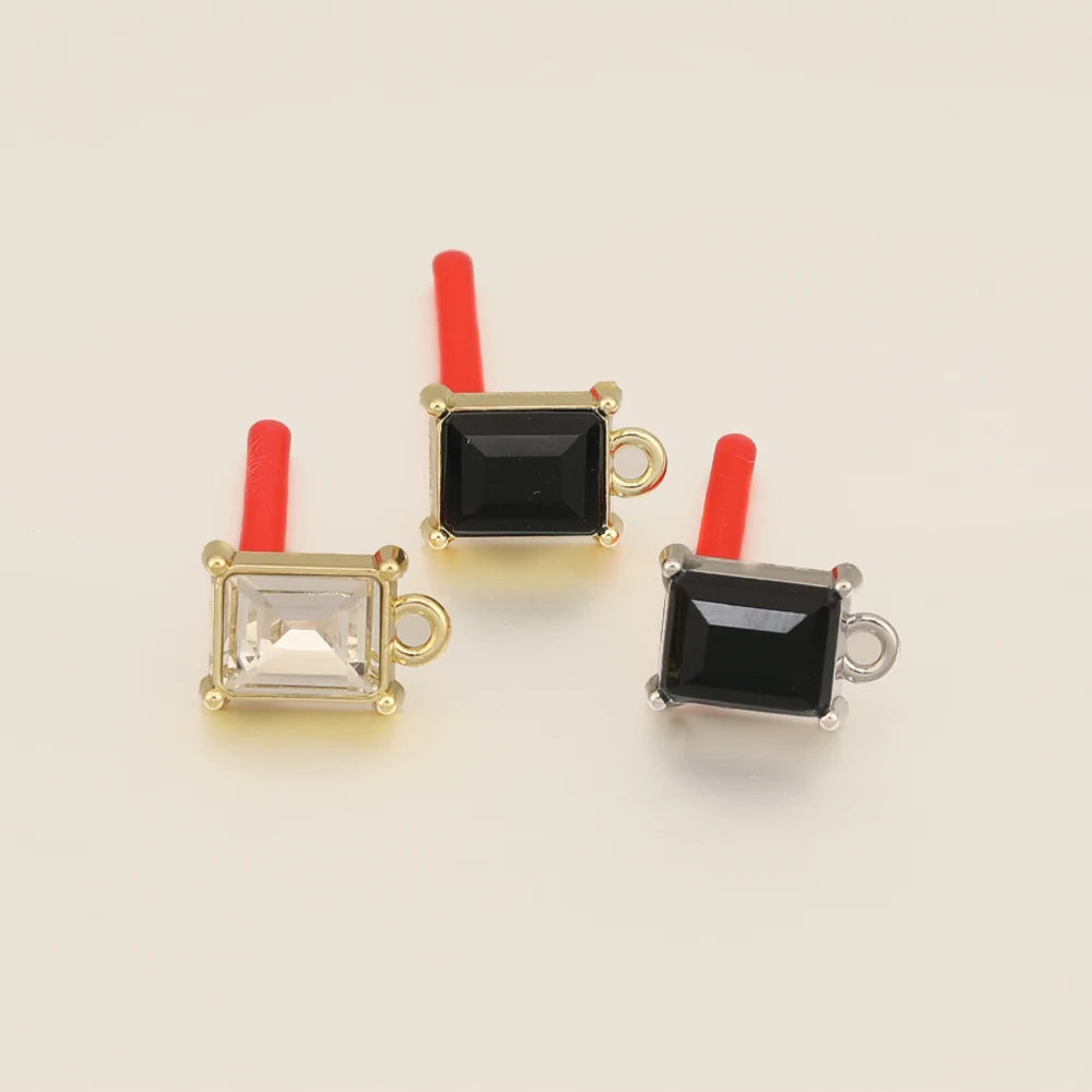 

Cordial Design 50Pcs 9*13MM Jewelry Accessories/Jewelry Findings&Components/Rhinestone/Square Shape/Earrings Stud/Hand Made