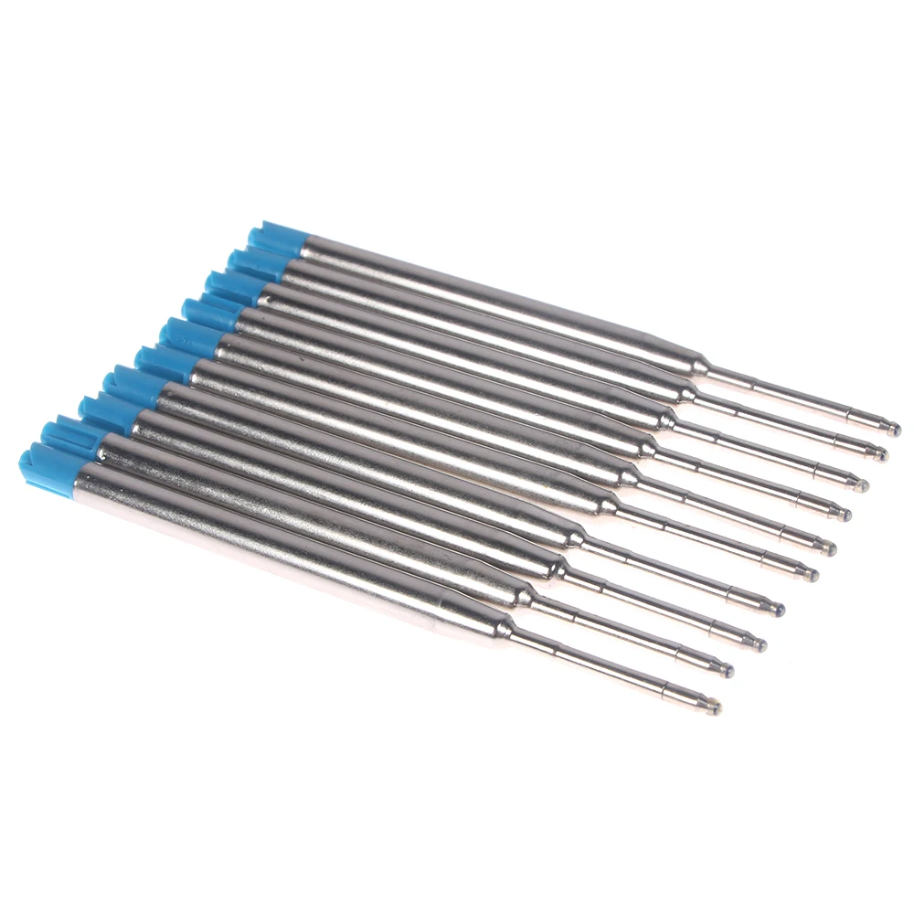 10pc Originalität Metall Kugelschreiber Nachfüllung DIY blau schwarz Tinte Medium Roller Kugelschreiber Büro Schule Briefpapier Geschenk Drops hipping – Detail 8
