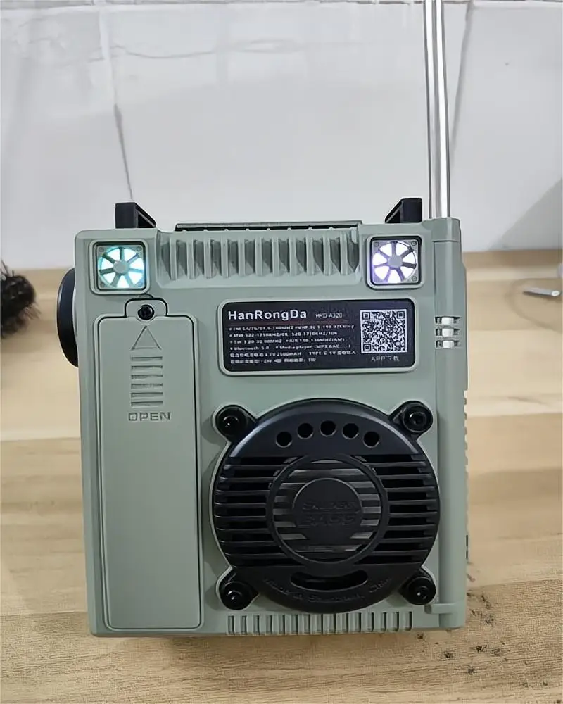 HRD-A320 AIR FM MW SW VHF WB 멀티 밴드 라디오, 휴대용 블루투스 스피커, 항공 밴드 라디오, AIR Maritime 지원, T-FLASH AUX
