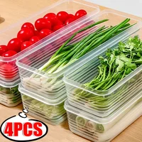 Fresh Box Refrigerator Storage Boxes Scallions Food Container with Lid Cold Crisper Sealed Kitchen Fresh Fruit Fridge Organiser 1