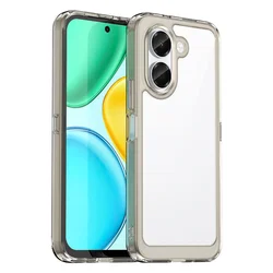 Colorful Transparent TPU Protective Phone Case - Clear Cover for Honor X7e (Grey)