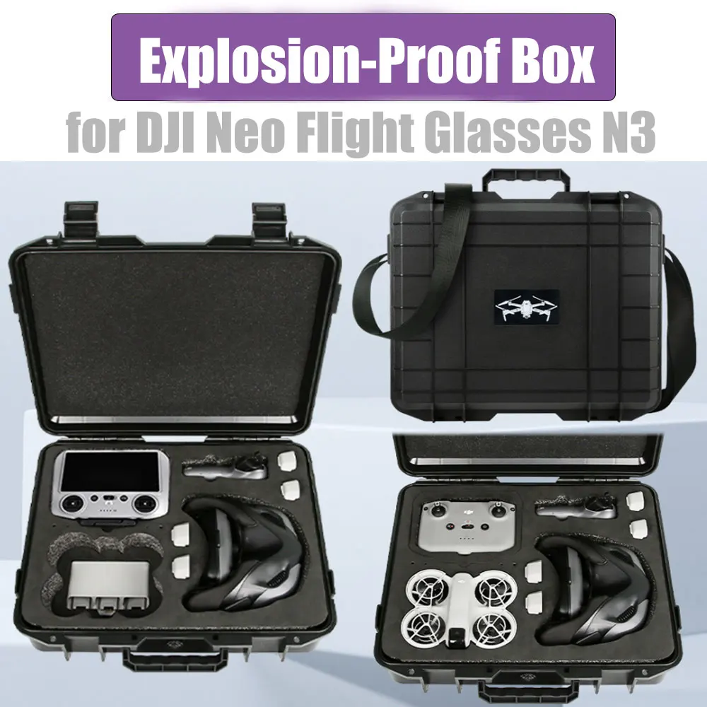 Explosion-Proof Box DJI Neo Flight Glasses N3 Suitcase Safety Box DJI RC 2/RC-N2 Remote Controller Accessories drone accessories drone storage case
