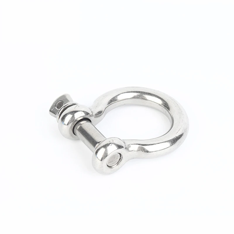 Stainless steel bow shackle screw pin rigging hardware M4-M38 D shaped U sling rope screw hook