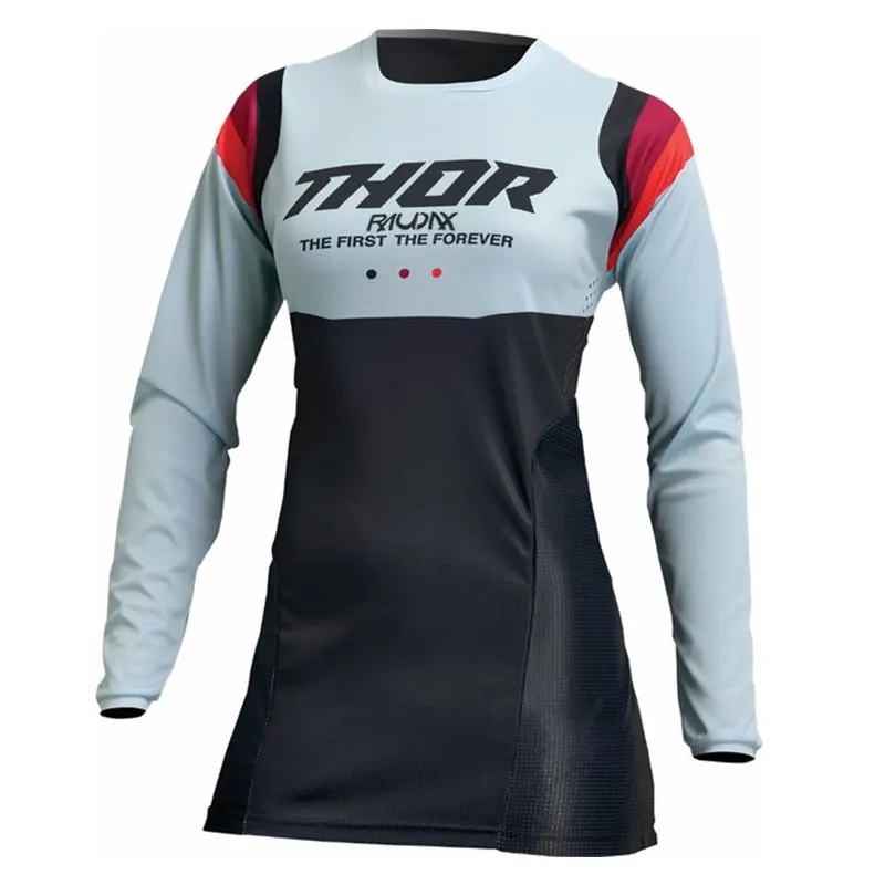 Woman's Motocross Jersey Mtb Downhill Jeresy Mountain Bike Maillot Ciclismo Quick Dry Bike Jersey THOR RAUDAX Woman Jerseys