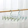 2024 New Collapsible Clothes Drying Rack Travel Shirt Socks Hangers with Clips Foldable Pants Clothes Hangers Closet Organizer 4