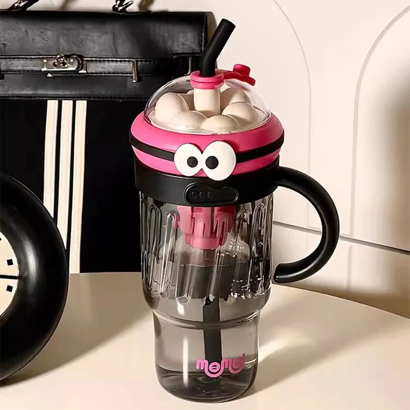 Large Sport Water Bottle With Tea Infuser Straw Cover Cap Drink Bottle 1200ml