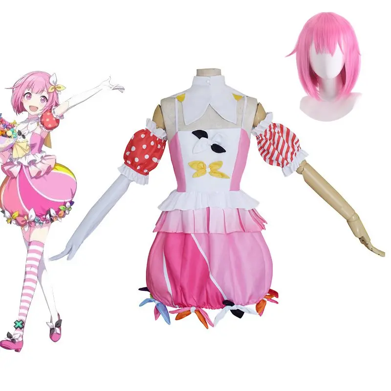 

Project Sekai Colorful Stage Feat Ootori Emu Women Girl Cute Dress Fancy Uniforms Suit for Halloween Party