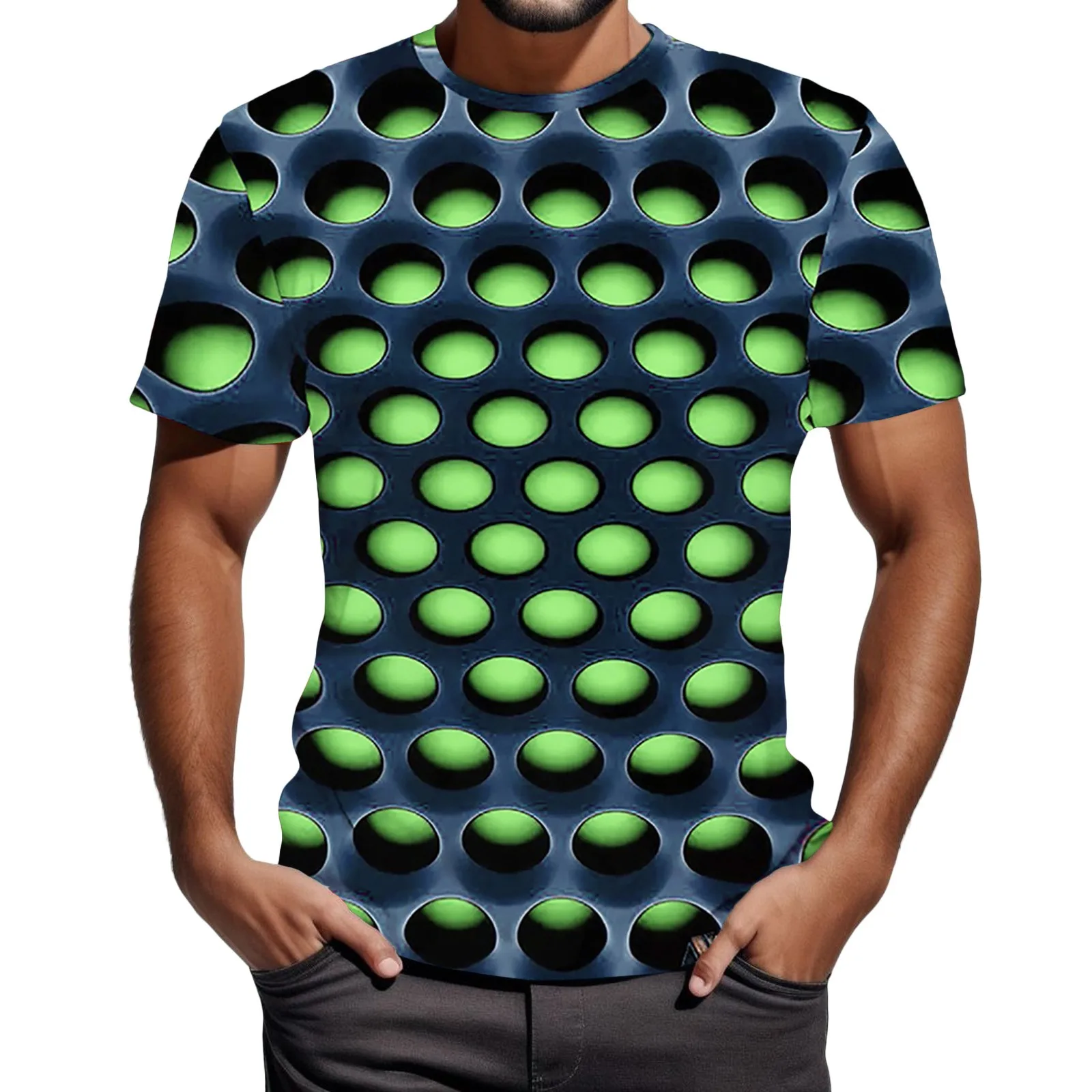 

Fashion Mens 3d Print T-Shirt Summer Y2k O Neck Short Sleeve Ooversized Pollover Chic Streetwear Loose Casual Tee Shirts Tops