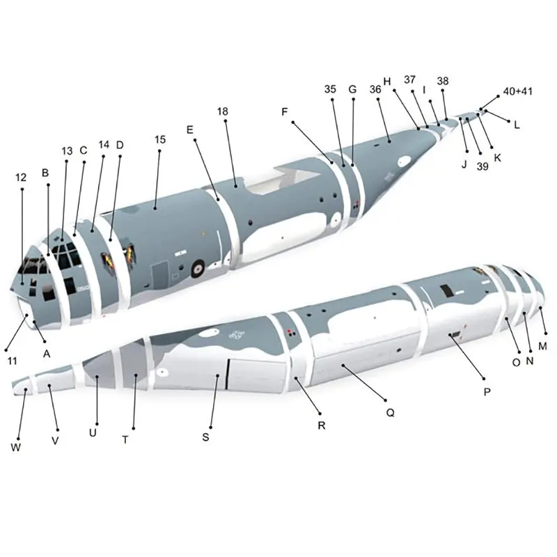 Hot High Quality AC130 Ghost Aerial Gunship Aircraft Paper Model Military Fighter